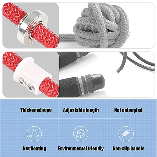 23 FT Long Jump Rope for Kids Adults,Double Dutch Jump Rope,Adjustable Skipping Ropes with High-strength Nylon Braided Rope Core,360°Rotation Not Entangled,Long Enough for 4-6 Jumpers.