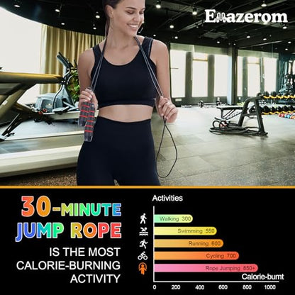 Jump Rope for Women Men Kids, Adjustable Skipping Rope with Ball Bearings, Professional Jumping Rope with Foam Handles, Tangle-Free Rapid Speed Jump Ropes for Fitness Workout Boxing Exercise - color: Red & Blue