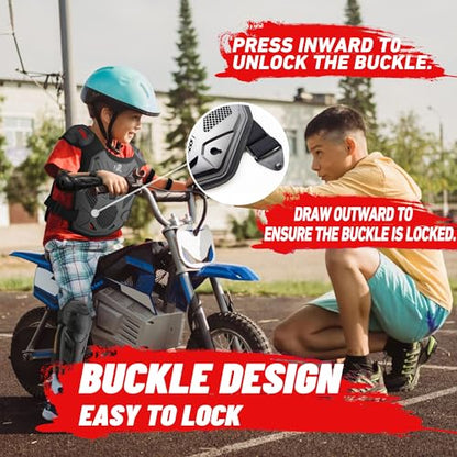 Kids Dirt Bike Gear - ROPPONGI Ran Series Thicken and Breathable Motocross Armor Suit for Boys and Girls, Youth Cycling Chest Protector for Mountain Biking and Motocross Riding