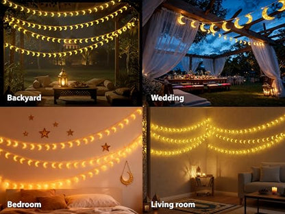 OLEEK Ramadan Lights Decorations 20 ft- Ramadan Decorations for Home 2026 - Ramadan Decoration Lights (40 LEDs)- Ramadan Gifts for Kids - Ramadan Decor - زينه رمضان - Ramadan led Lights