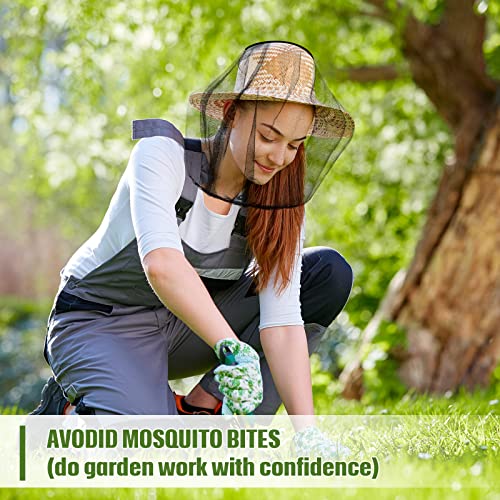18 Pcs Mosquito Head Net Black Mosquito Mesh Net Face Neck Fly Netting Hood Protecting Net Cover Wearable Mosquito Face Net for Bugs Insect Mosquito Net Hat for Outdoor Hiking Camping Walking