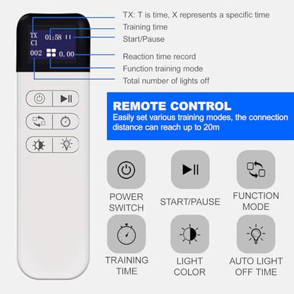 Sports Agility Lights Training Kit,6 Modes - Improves Reaction Time & Agility/Lasts 30 Hours,Reaction Training Light for Tennis/Football/Basketball-Design Different Targeted Training