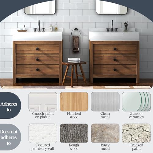 Adhesive Cabinet Knobs 4pcs White Self-Stick Knobs Drill Free Dresser Drawer Pulls Stainless Steel Stick On Handles for Medicine Cabinets Drawer Cupboards Glass Sliding Door Terrarium Lid - color: White