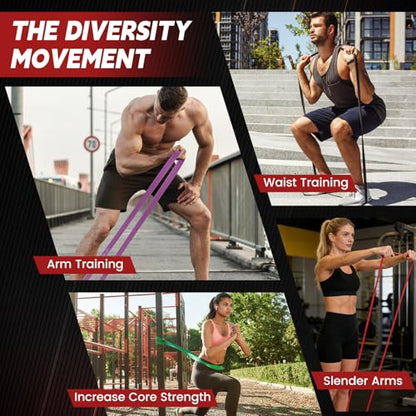Pull Up Assistance Bands, 5 Levels Resistance Bands for Working Out, Exercise Bands Resistance for Men & Women, Pull Up Bands for Body Training, Muscle Building, Physical Therapy, Home & Gym Fitness