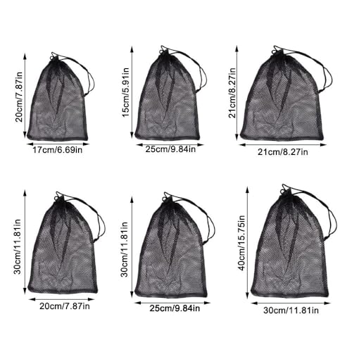 Breathable Mesh Drawstring Bags | Multipurpose Nylon Sports Storage for Activity Gear | Durable Construction(30 x40cm) - size: Large