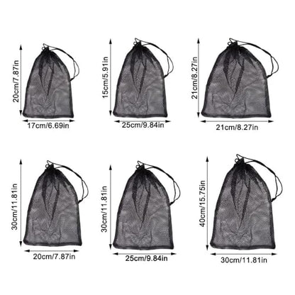 Breathable Mesh Drawstring Bags | Multipurpose Nylon Sports Storage for Activity Gear | Durable Construction(30 x40cm) - size: Large