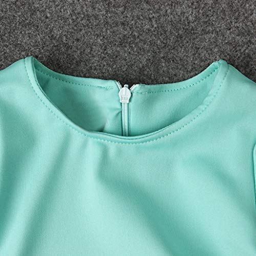 Baby Hijab Set Kids Muslim Prayer Kaftan Dress Clothes for Girls Long Sleeve Ramadan Abaya Dress Maxi Islamic Set - color: Green, size: 4-5T