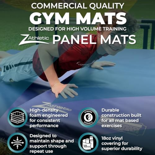 Z Athletic Folding Mat for Gymnastics, Tumbling, Cheerleading, and More, 4 Ft x 8 Ft x 2 In