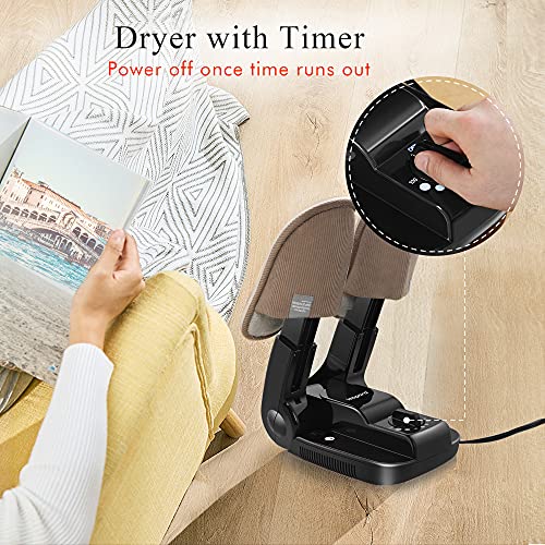 Boot Shoe Dryer with Timer for Gloves and Work Boots,Portable Foldable