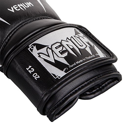 Venum Giant 3.0 Boxing Gloves - Nappa Leather - color: Black/Silver, size: 14 oz