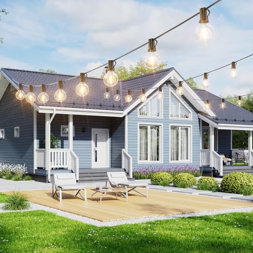 Svater Outdoor String Lights LED 60 FT G40 Patio Globe Light Waterproof - size: 60FT