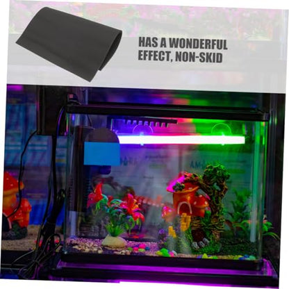 Mikikit 2pcs Thickened Aquarium Mat Nonslip Cushioning Pad for Fish Tank Bottom for Reptiles and Aquatic Pets Cut for