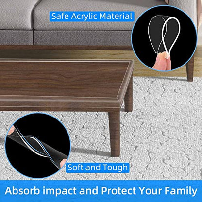 Clear Edge Protector Strip,1 Pack x 0.8in x 9.84FT | Sharp Edge Wrap Cover Tape, Self Adhesive Protective Bumper Guards for Cabinet Door Desk Bed Furniture Waterproof - size: 1 Pack x 0.8in x 9.84FT