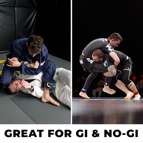 Gold BJJ Jiu Jitsu Spats - Base Layer for Gi and No-Gi Grappling - Martial Arts Pants - color: Black (3/4 Length), size: Large