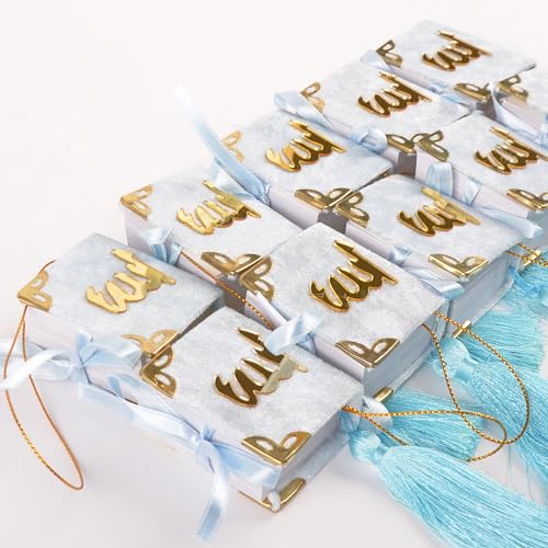 Set of 10 Quran Book for Muslim Favors Quran Book Arabic Hajj Favors Car Hanging Quran Islamic Gift (Blue) - color: Blue