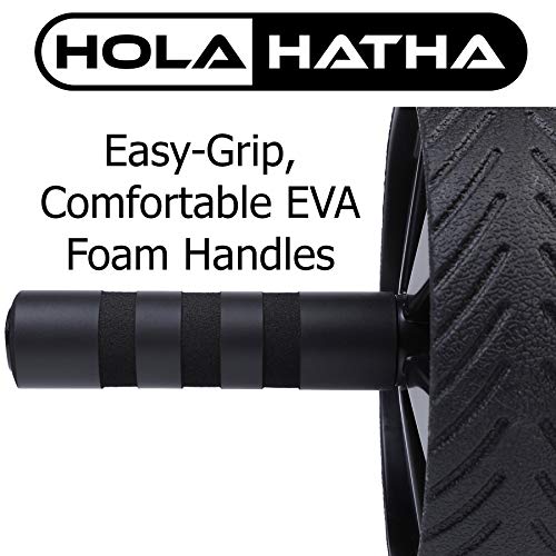 HolaHatha Ab Roller Wheel, Fitness Roller with Handles for Core Building, Workout Equipment for Toning and Abdominal Strengthening
