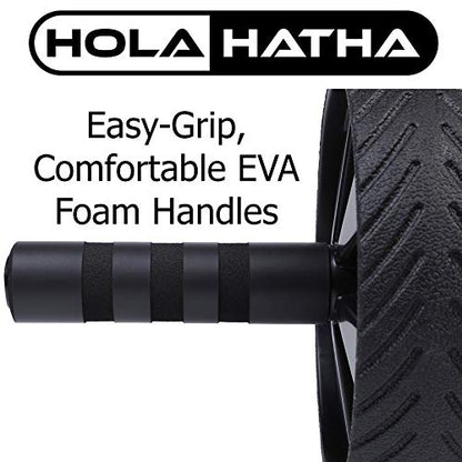 HolaHatha Ab Roller Wheel, Fitness Roller with Handles for Core Building, Workout Equipment for Toning and Abdominal Strengthening