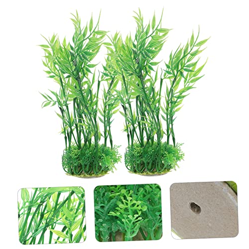 YARNOW Tall Aquarium Decor Fake Plants Natural Aquarium Decor for Desktop Realistic Fish Tank Ornaments
