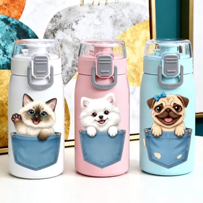 Peacoblue Pocket Cats, Dogs Rub On Transfers for Craft, Transfer Sticker | 18 Sheets UV DTF Transfers, Waterproof Rub On Decals for Wood, Glass, Furniture, Tumblers & Home Decor Crafts - style: Pocket Cats and Dogs