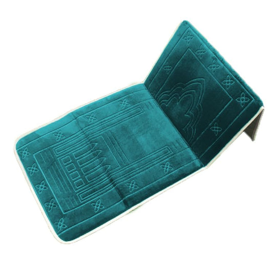 Sajadah Prayer Mat Thick Muslim Prayer Rug Foldable Travel Prayer Mat Muslim Portable Prayer Mat Padded Islam Janamaz, Green - color: Green