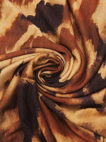 Printed Jersey Cotton Scarf for Women, Stretch Soft Hijab, Lightweight Breathable Head Wrap for All Seasons - color: Mctlp2538-e Pattern