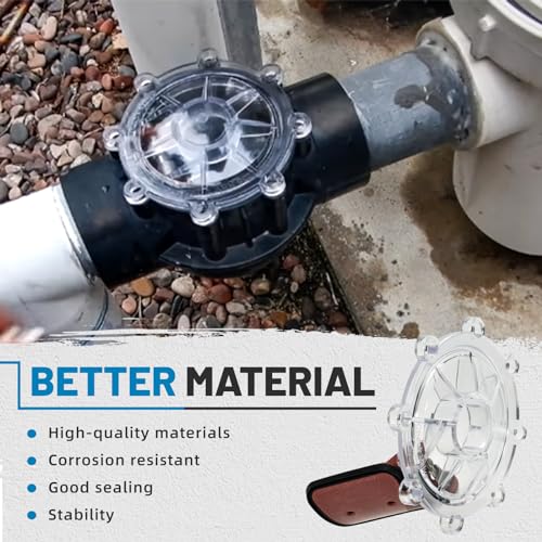 7056 2Pcs Check Valve Covers with Flapper Assembly Compatible with Zodiac Jandy Spring Check Valve Replacement# 7235,7305