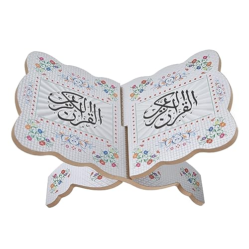 Quran Book Stand Holder Quran Book Bookshelf Quran Book Stand Holder Boxwood Bible Display Holders Rack for Muslim Teachers Children (JM01864)