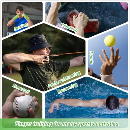 Strength Training Grip Finger Strengtheners,Finger Grip Strength Trainer Devices,Finger and Thumb Strengthener Loops Exerciser, Pull Up Grip Strength Straps