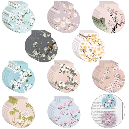 AmazingSpark 100 Pcs Magnetic Bookmarks Bulk Magnet Floral Book Marker Clips Flower Reading Gift for Women Office Classroom Book Lover Supplies - style: Flower