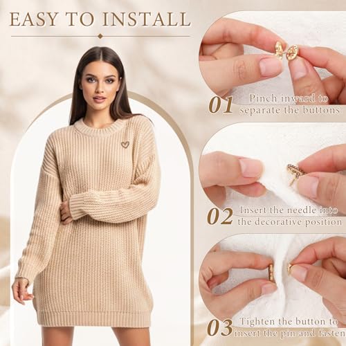 Tondiamo 50 Pcs Heart Brooch Pins, 1.5cm Rhinestone Heart Lapel Pins Small Hollow Crystal Brooches for Award Alloy Scarf Ring for Dress Hat Scarf Bag Pocket Clothing Wedding Party Bulk Gifts - color: Bronze