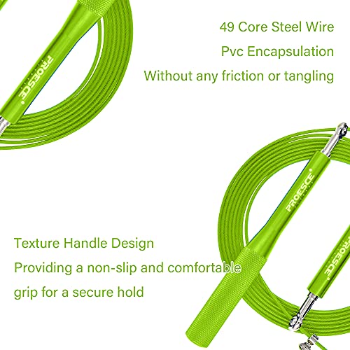 High Speed Jump Rope,360° Swivel Dual Bearing, Adjustable, Anti-slip Aluminum Handle, Skipping Rope for Fitness,Crossfit, Boxing, MMA, HIIT, for Weight Loss - color: Peacock Green