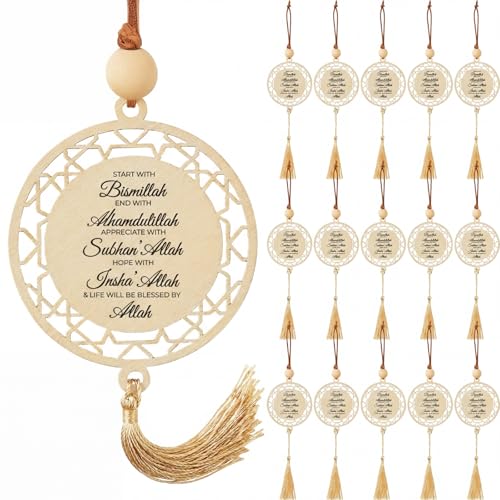 Novabright 20 Pcs Islamic Car Hanging Ornament Bulk, 3 Inch