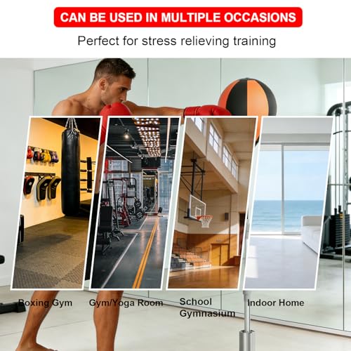 Punching Bag with Stand, Fast Bounceback Reflex Boxing Bag for Adults, Height Adjustable Speed Bag for Training, Improve Reflexes & Stamina, Home Fitness Equipment
