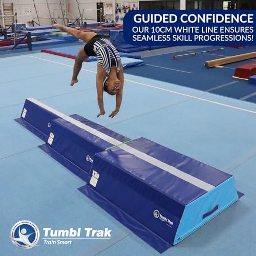 Tumbl Trak Pyramid Beam Blocks - Trapezoid Gymnastic Skill Mat - 4’ Long x 3’ Wide - Multi-Use Gymnastics Training Equipment for Enhanced Skill Development