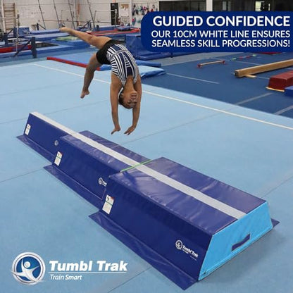 Tumbl Trak Pyramid Beam Blocks - Trapezoid Gymnastic Skill Mat - 4’ Long x 3’ Wide - Multi-Use Gymnastics Training Equipment for Enhanced Skill Development