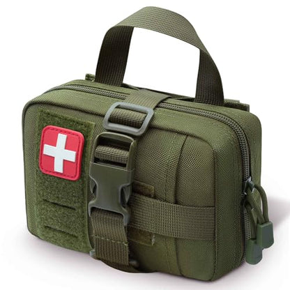 Upgrade Molle Rip Away Ifak Pouch, Tactical Small Belt First Aid Pouch Medical Utility EMT Pouch Only - color: Upgrade - Green