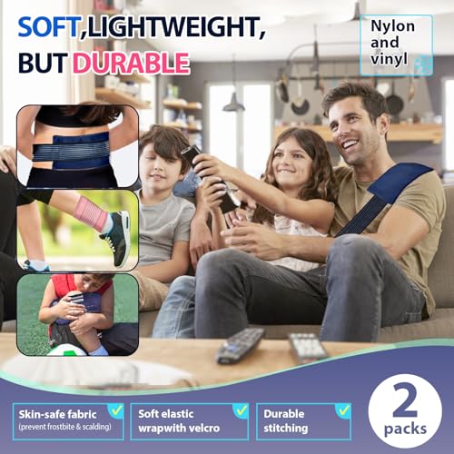 Reusable Cold Ice Packs for Injuries, 3-Piece Set Cold Gel Ice Wrap for Injury Recovery, Alleviate Joint and Muscle Pain (3pcs-Blue) - color: 3pcs-blue