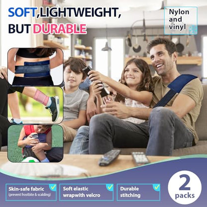 Reusable Cold Ice Packs for Injuries, 3-Piece Set Cold Gel Ice Wrap for Injury Recovery, Alleviate Joint and Muscle Pain (3pcs-Blue) - color: 3pcs-blue