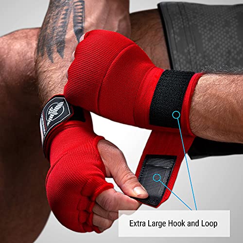 Hayabusa Quick Gel Boxing Hand Wrap Gloves - color: Red, size: Small