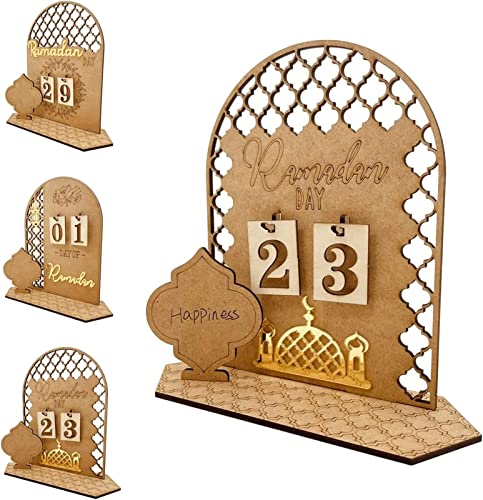 AYGJKIE Ramadan Calendar Decoration Eid Mubarak Decoration 30 Days Until Eid DIY Ramadan 2023 Activities for Kids Countdown Calendar Ornament Prayer Ramadan Decoration Living Room Ramadan Kids Gifts ( - color: B