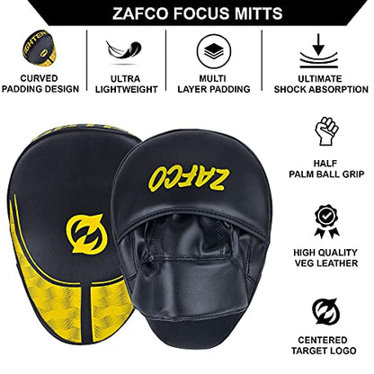 Boxing Mitts for Muay Thai MMA Sparring Training Punching Focus Punch Target Mitts and Pads - color: Yellow