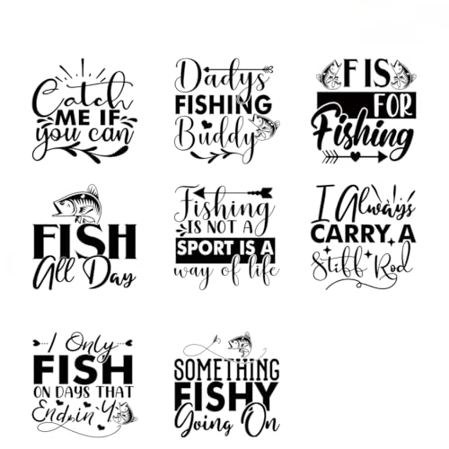 UV DTF Cup Wraps Transfer - 8 Sheet Transfer Sticker for 40 oz, Fish,Camper, Kangaroo, Tent Design (P1) - color: P1