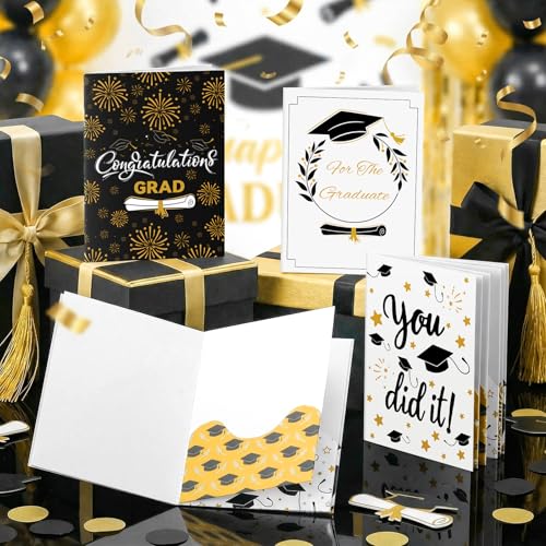 AmazingSpark 4 Set Mini Graduation Gift Card Book Class of 2026 Money Holder Envelope Booklet for Cash Congrats Grad Surprise Money Card Sleeve Book Graduate Party Gift for Senior College University - style: Graduation