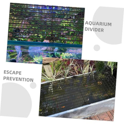 4Pcs Aquarium Divider Board Plastic Grid Fish Tank Cover for Jump Prevention Easy to Clean Fish Separator with Suction Cups for Betta Fish Safety