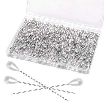 Corsage Pins, 350 Pcs Teardrop Pearl Head Pins - size: 350pcs