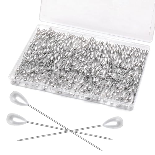 Corsage Pins, 350 Pcs Teardrop Pearl Head Pins - size: 350pcs