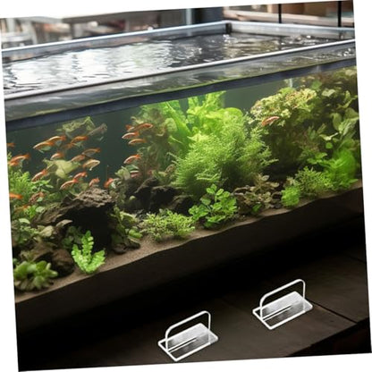 Cabilock 6pcs Clear Acrylic Aquarium Lid Handles Fish Tank Cover Replacement with Adhesive Stickers Easy to Install Transparent Grip for Fish Tank Lids