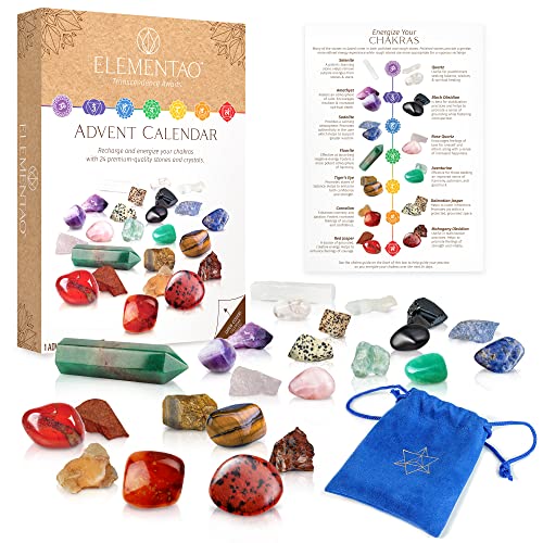 Elementao 2026 Crystal and Healing Stones Advent Calendar for Adults
