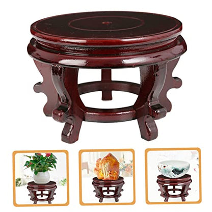 Toyvian Wooden Plant Pot Riser High Density Board Sturdy Display Stand for Indoor Flowerpots Vase Fish Tank Base with Stable Support Wood Plant Stand for Various Shapes