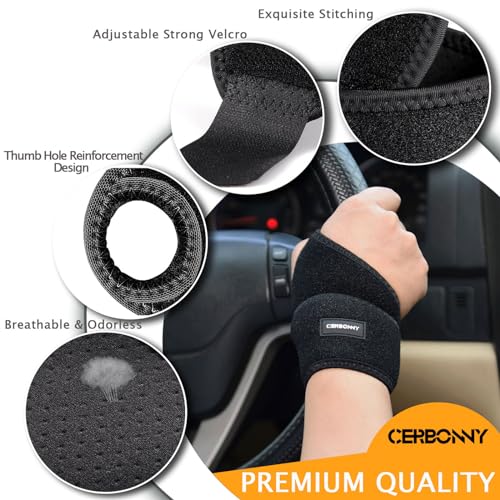 CERBONNY Carpal Tunnel Wrist Brace,1Pack Wrist Support Brace Adjustable Wrist Strap Reversible Wrist Brace for Sports Protecting/Carpal Tunnel/Arthritis-Right - style: 1-Right Hand